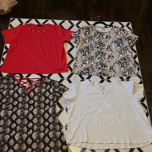 Elegant Red Short Sleeve Top for Women